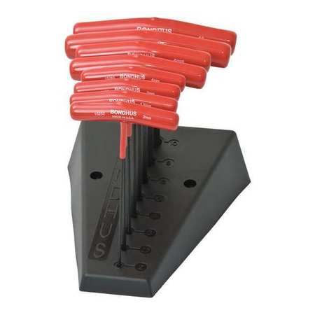 BONDHUS 8 Piece Metric T-Shape Hex Key Set, 15289 15289