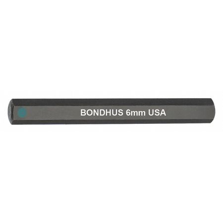 BONDHUS 6mm ProHold Hex Bit, 2" Length 33268