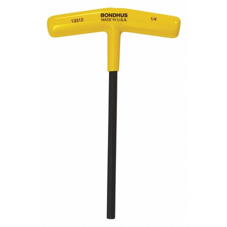 Bondhus SAE T-Handle Hex Key, 1/4" Tip Size 13312