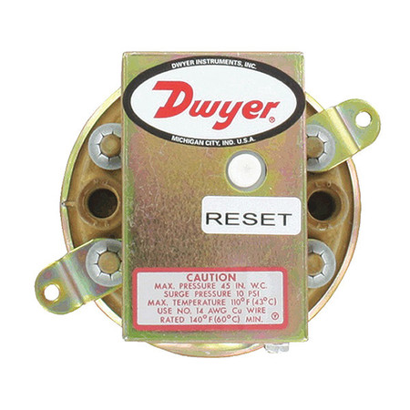 DWYER INSTRUMENTS Manual Reset Pressure Switch 1900-10-MR