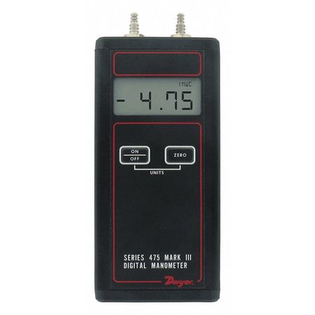 DWYER INSTRUMENTS Handheld Digital Manometer 0-3000 Psi 475-6-FM