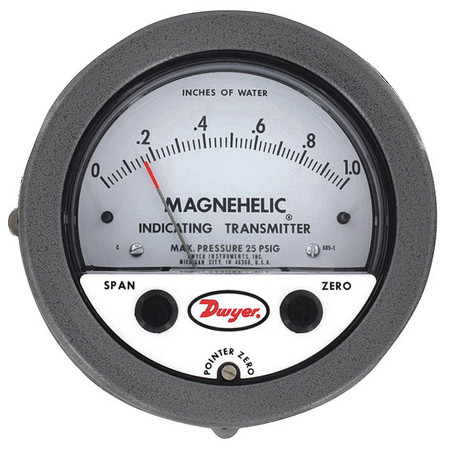 Dwyer Instruments Gauge, Magnahelic 0-500 Pa 605-500PA