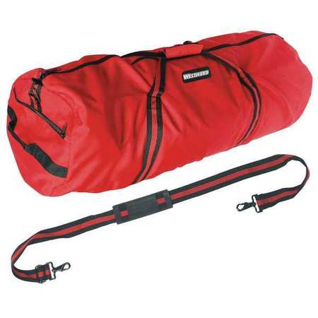 WESTWARD Duffel Bag, Red, 600d Polyester, 3 Pockets 25F575