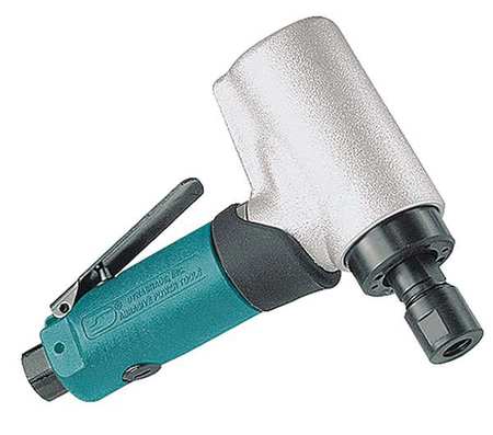 DYNABRADE 7 Degree Offset Die Grinder, 1/4 in NPT Female Air Inlet, 1/4 in Collet, Heavy Duty, 18,000 RPM 52211