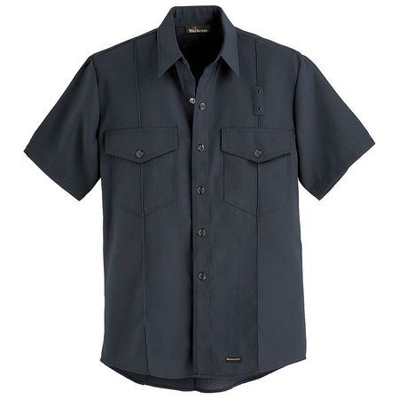 WORKRITE Flame Resistant Collared Shirt, Black, Nomex(R), 42" FSF6BK 42 00