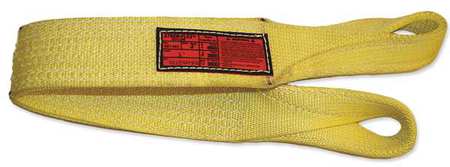 STREN-FLEX Synthetic Web Sling, Type 4, 10 ft L, 10 in W, Nylon, Yellow EET1-910-10