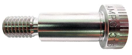 Zoro Select Shoulder Screw, 1/4"-20 Thr Sz, 7/16 in Thr Lg, 7/8 in Shoulder Lg, 316 Stainless Steel STR60251C14