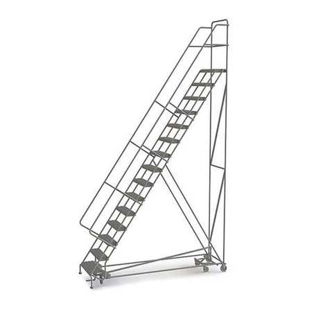 TRI-ARC 186 in H Steel All Direction Ladder, 15 Steps, 450 lb Load Capacity KDED115242