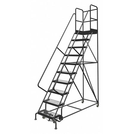 TRI-ARC 136 in H Steel Rolling Ladder, 10 Steps KDSR110242-D3