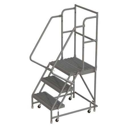 66 in H Steel Rolling Ladder, 3 Steps, 450 lb Load Capacity -  TRI-ARC, KDSR103242-D2