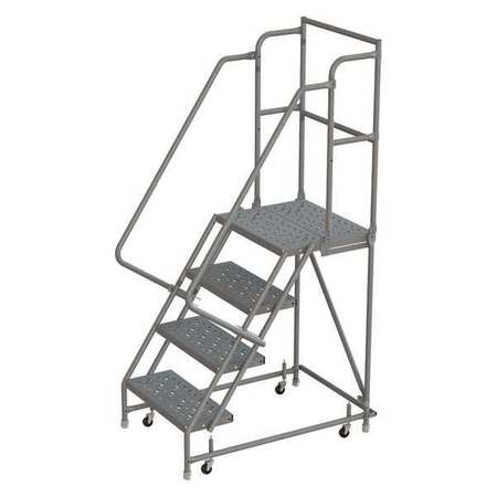 Tri-Arc 76 in H Steel Rolling Ladder, 4 Steps KDSR104166