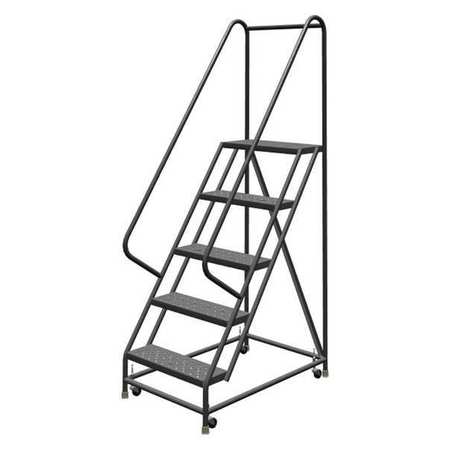 TRI-ARC 86 in H Steel Rolling Ladder, 5 Steps, 450 lb Load Capacity KDSR105246