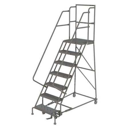 TRI-ARC 106 in H Steel Rolling Ladder, 7 Steps, 450 lb Load Capacity KDSR107162-D3