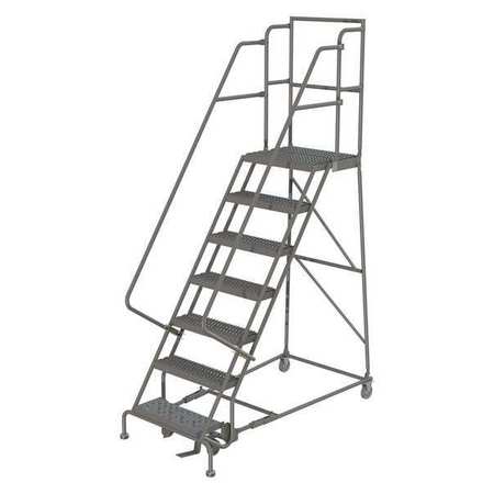 TRI-ARC 106 in H Steel Rolling Ladder, 7 Steps, 450 lb Load Capacity KDSR107162-D2