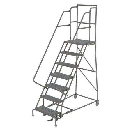 Tri-Arc 106 in H Steel Rolling Ladder, 7 Steps, 450 lb Load Capacity KDSR107166-D3