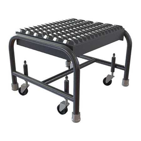 TRI-ARC Mobile Step Stand, Aluminum, Ribbed, 16inW WLAR001164