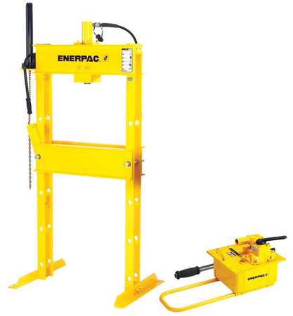 ENERPAC IPH10080, 100 Ton, H-Frame Hydraulic Press with RR1006 Double-Acting Cylinder and P464 Hand Pump IPH10080