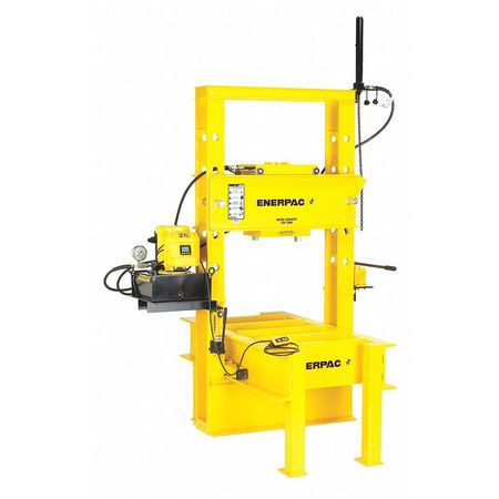 ENERPAC IPR5075, 50 Ton, Roll Frame Hydraulic Press, RR5013 Double-Acting Cylinder, ZE4420SBN Electric Pump IPR5075