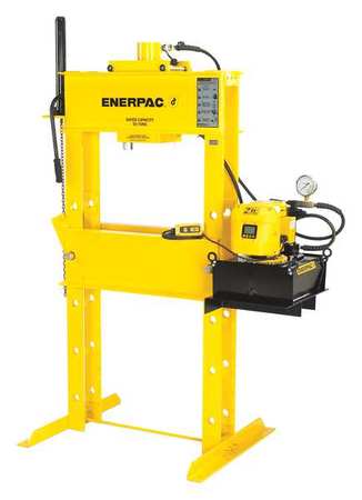 ENERPAC IPE2510, 25 Ton, H-Frame Hydraulic Press, RC2514 Single-Acting Cylinder and ZE3310SBN Electric Pump IPE2510