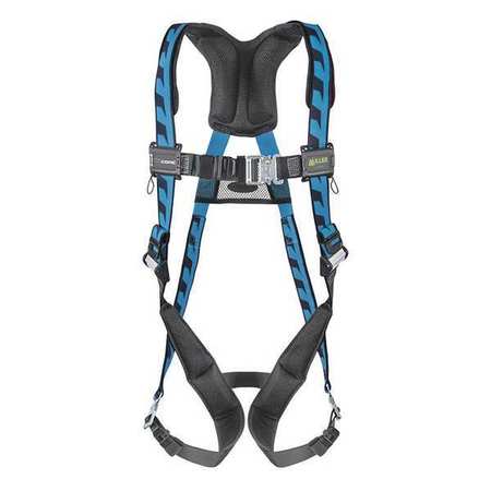 Honeywell Miller AirCore Full Body Harness, Quick Connect Buckles, Polyester, Blue, Size L/XL AC-QC/UBL