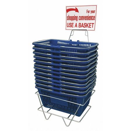 R.W. ROGERS CO Hand Basket Set, Regular, Blue, Plastic H2112002