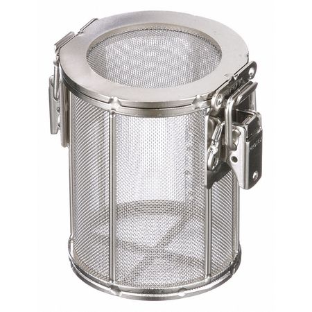 MARLIN STEEL WIRE PRODUCTS Mesh Basket with Latch on Lid, 3"x4" 00-00363232-31