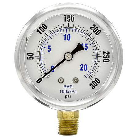 WGTC Differential Pressure Gauge, 0 to 300 psi 251L4PGW
