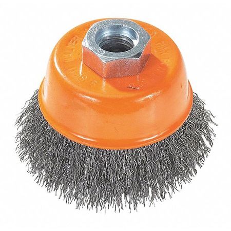 WALTER SURFACE TECHNOLOGIES Cup Brush Crimped 3"d X M14 13D302