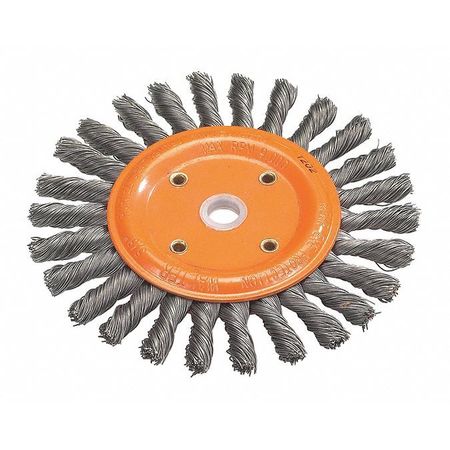 WALTER SURFACE TECHNOLOGIES Wire Wheel Brush Knot-twist 6"x5/8" 13B260