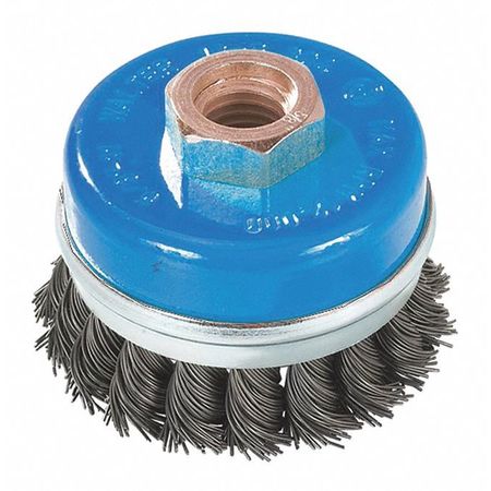 WALTER SURFACE TECHNOLOGIES Cup Brush Knot-twist W/ring 3" X 5/8"-11 13G314