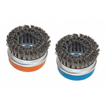 WALTER SURFACE TECHNOLOGIES Double-row Cup Brush Knot 5" X 5/8"-11 13G574