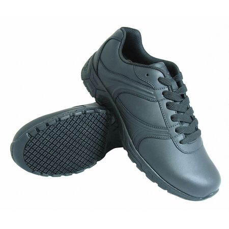 plain black running shoes