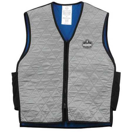 CHILL-ITS BY ERGODYNE XL Nylon Cooling Vest, Silver 6665