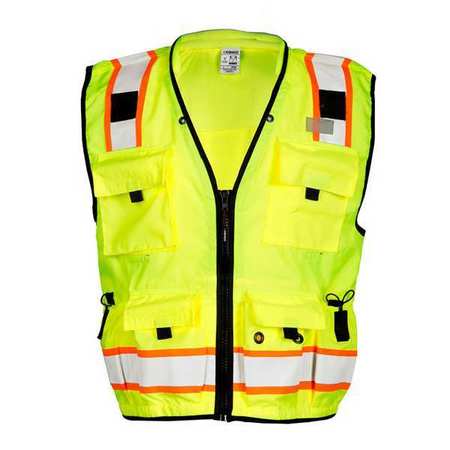 KISHIGO High Visibility Vest, Class 2, L, Lime S5000-L