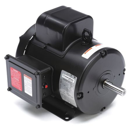 MARATHON MOTORS General Purpose Farm Duty Motor, Capacitor-Start, 2 HP, 115/230V AC, 1,760 Nameplate RPM 182TCFW9061