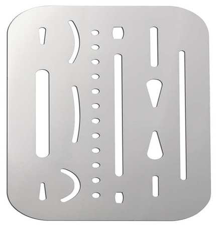 Westcott Stencil/Shield, Zone, Stainless Steel ES-1