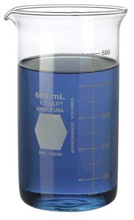 KIMBLE CHASE Berzelius Beaker, 200mL, Glass, Clear, PK48 14030-200