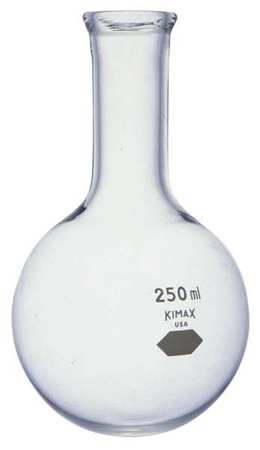 KIMBLE CHASE Round Bottom Flask, 500mL, Glass, Clear, PK6 25200-500