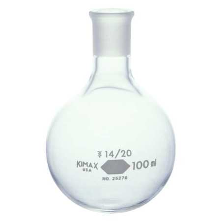 KIMBLE CHASE Round Bottom Flask, 100mL, Glass, PK12 25276-100