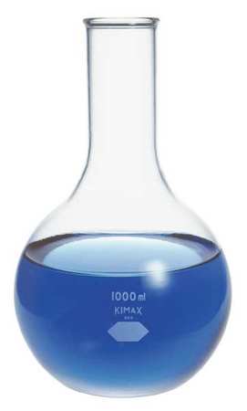 KIMBLE CHASE Florence Flask, 500mL, Glass, Clear, PK6 25000-500