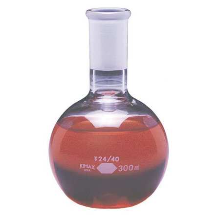 KIMBLE CHASE Boiling Flask, 125mL, Glass, Clear, PK12 25055-125