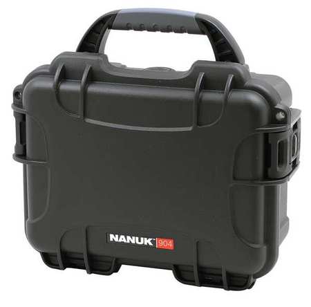 Nanuk Cases Black Protective Case, 10.2"L x 7.9"W x 4-1/2"D 904S-000BK-0A0