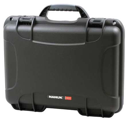 Nanuk Cases Black Protective Case, 14.3"L x 11.1"W x 4.7"D 910S-000BK-0A0