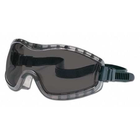MCR SAFETY Safety Goggles, Gray Anti-Fog, Scratch-Resistant Lens, STRYKER(TM) Series 2312AF