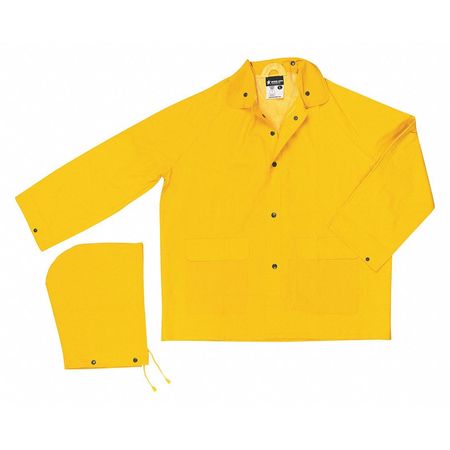 MCR SAFETY Classic .35Mm PVC Poly Jacket Yellow, S 200JS