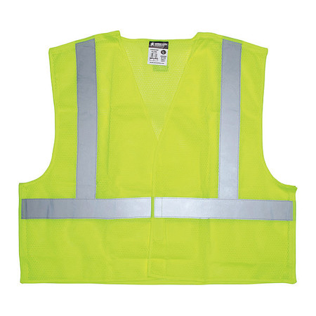MCR SAFETY Tear Away Safety Vest, M CL2MLM
