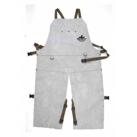 Mcr Safety Leather Welding Bib Apron Split Leg 24X 38242MW