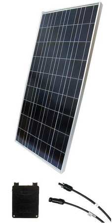 SOLARTECH POWER Polycrystalline Solar Panel, 140 W, 18.3V DC, 7.8 A, 36 Cells, MC4 SPM140P-S-F-N