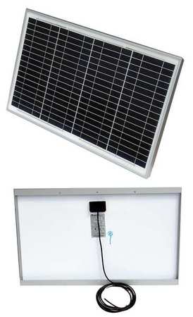 SOLARTECH POWER Polycrystalline Solar Panel, 30 W, 33.8V DC, 0.89 A, 68 Cells, Open End SPM030P-WP