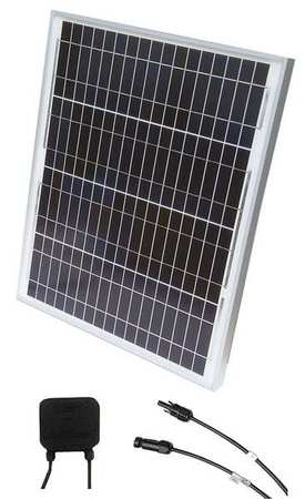 SOLARTECH POWER Polycrystalline Solar Panel, 45 W, 34.1V DC, 1.32 A, 72 Cells, 4mm PV SPM045P-WP-N